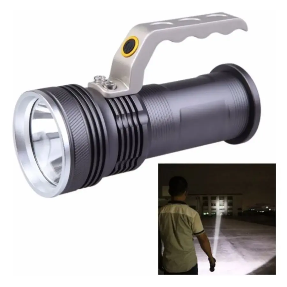 LINTERNA LED TÁCTICA RECARGABLE LARGA DISTANCIA - 1