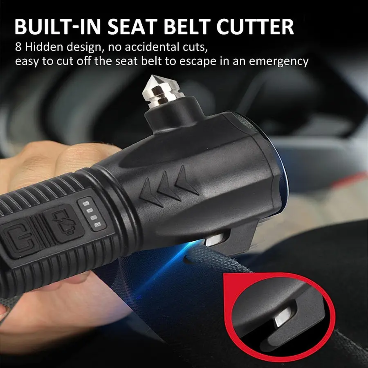 LINTERNA DE EMERGENCIA MULTIUSO RECARGABLE PARA AUTO - 5