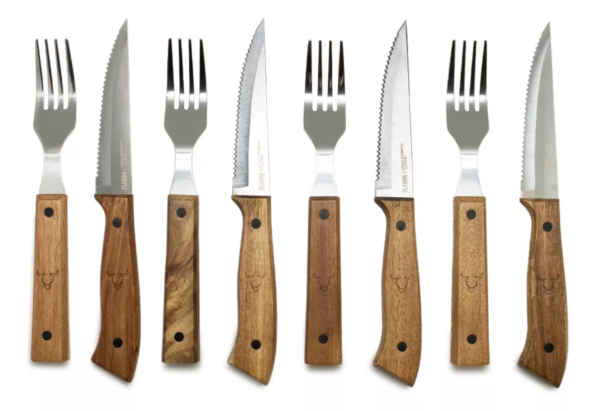 SET CUCHILLOS Y TENEDORES PRM 8 PCS WAYU - 2