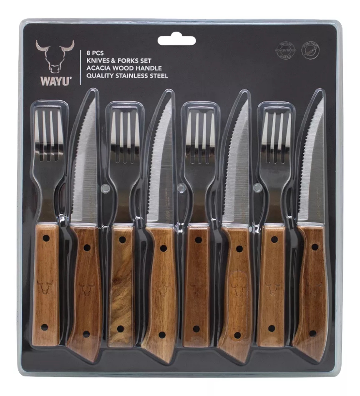 SET CUCHILLOS Y TENEDORES PRM 8 PCS WAYU - 3