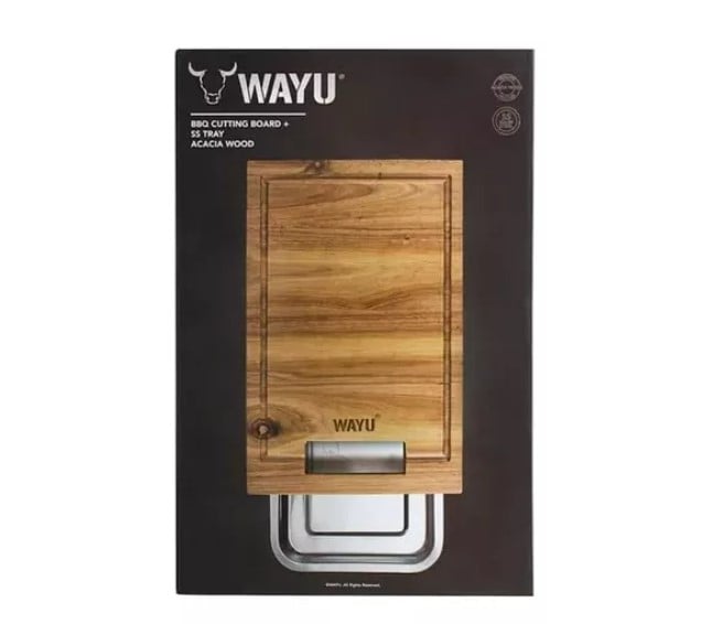 TABLA MADERA  BANDEJA DE ACERO WAYU - 3