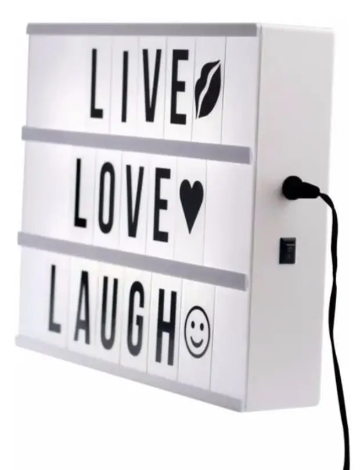 CAJA DE LUZ LED A4 PIZARRA CON LETRAS Y EMOJIS CARTEL - 2