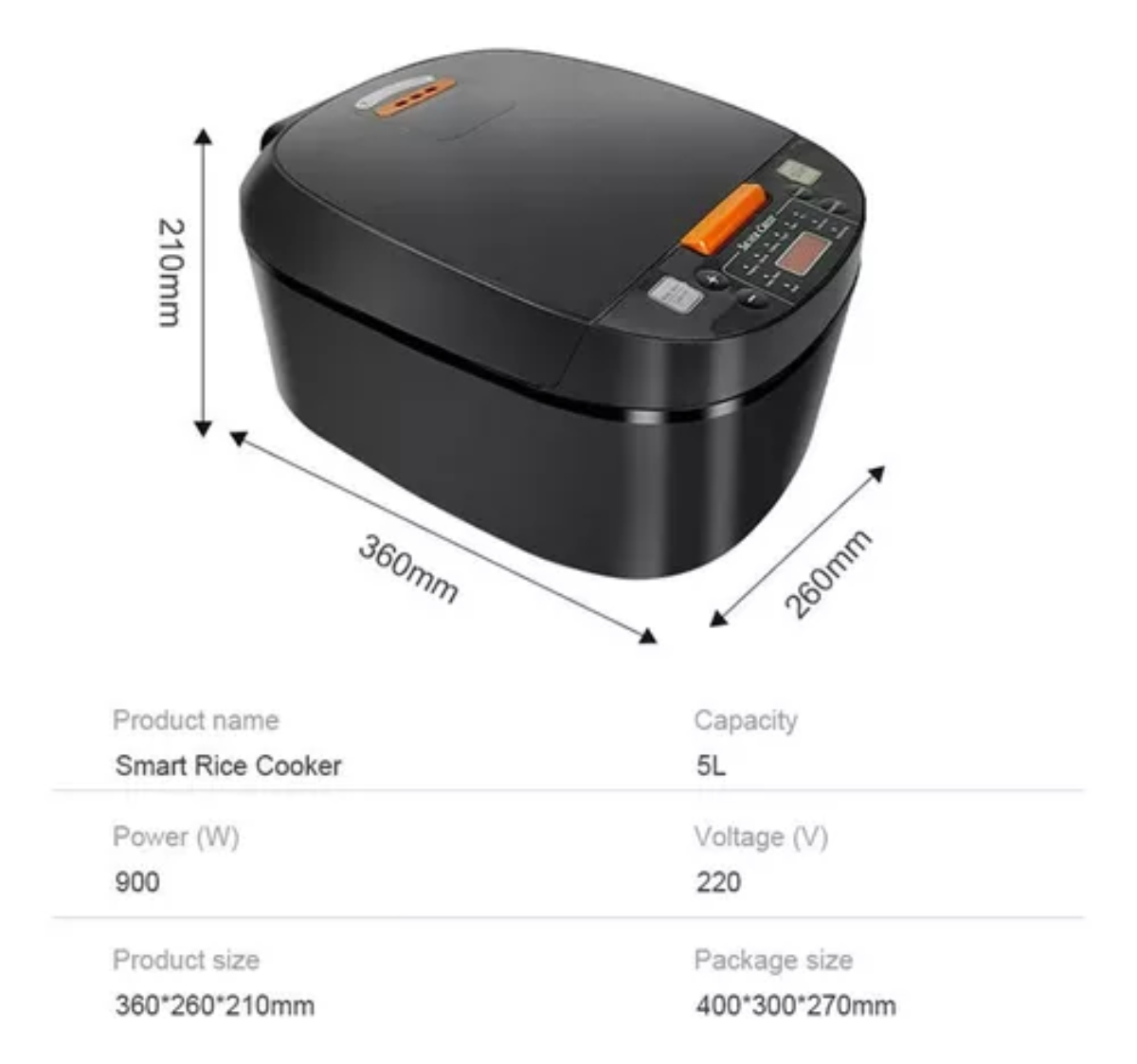 OLLA MULTIUSO SILVER CREST 5 LITROS 900W - 4