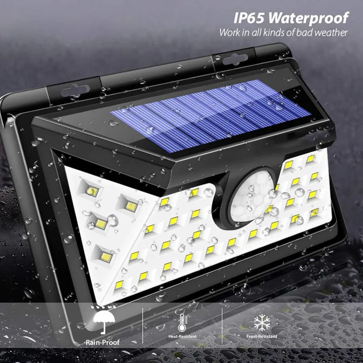 FOCO SOLAR 30 LED EXTERIOR CON SENSOR DE MOVIMIENTO - 2