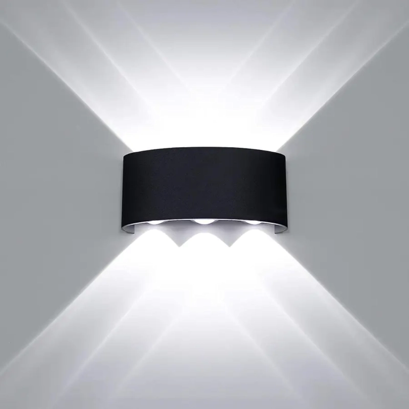 LUZ OEM LED FOCO APLIQUE PARED 6 LEDS EXTERIOR - 1