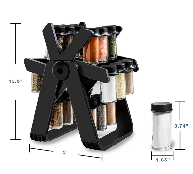 ORGANIZADOR ESPECIERO GIRATORIO PORTA FRASCOS COCINA VIDRIO - 3