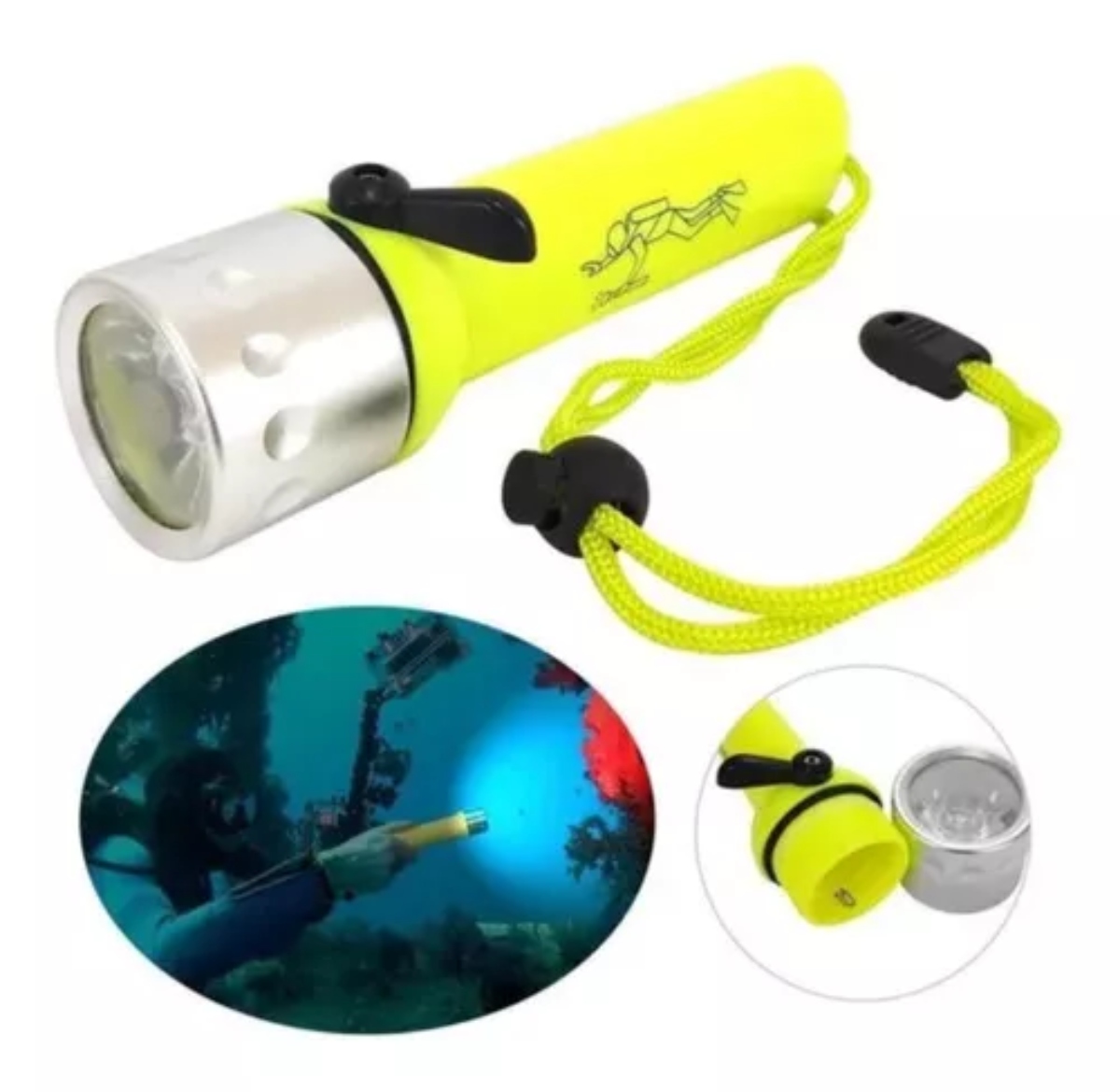LINTERNA OEM SUMERGIBLE ACUÁTICA BUCEO LUZ BLANCA - 3