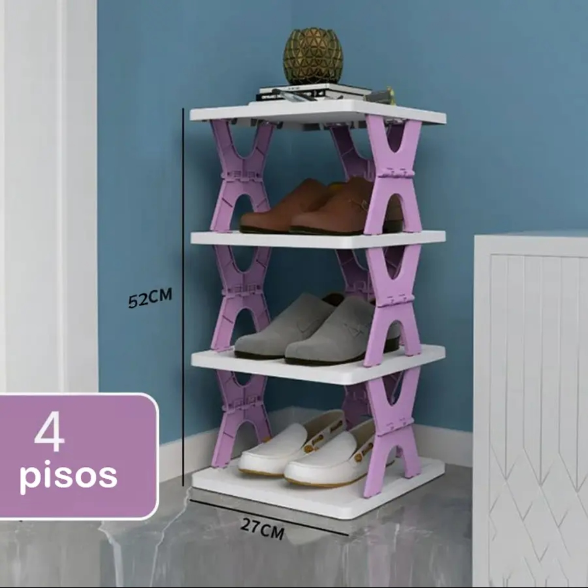 ORGANIZADOR DE ARMARIO ZAPATERO PLEGABLE 4 NIVELES - 4