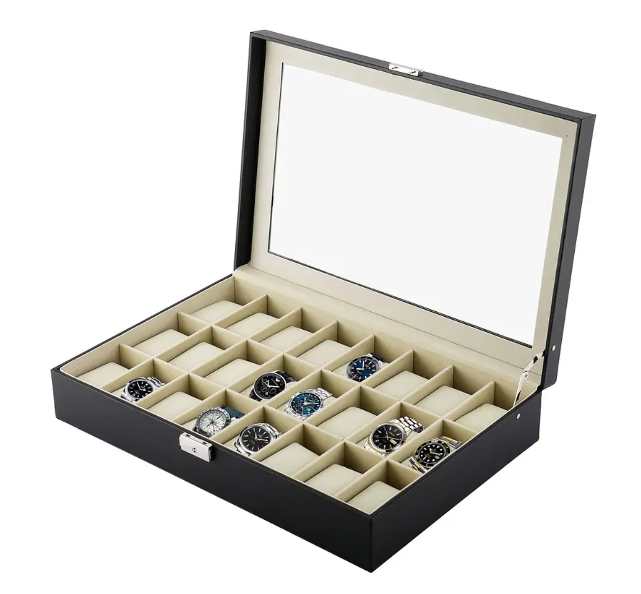 CAJA ORGANIZADOR DE 24 UNIDADES RELOJES - 1