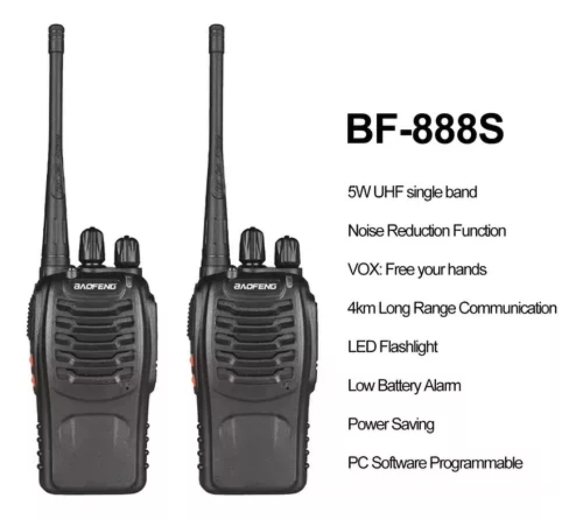 SET 02 RADIO HANDY PORTATIL RECARGABLE BAOFENG BF-888S FULL - 2