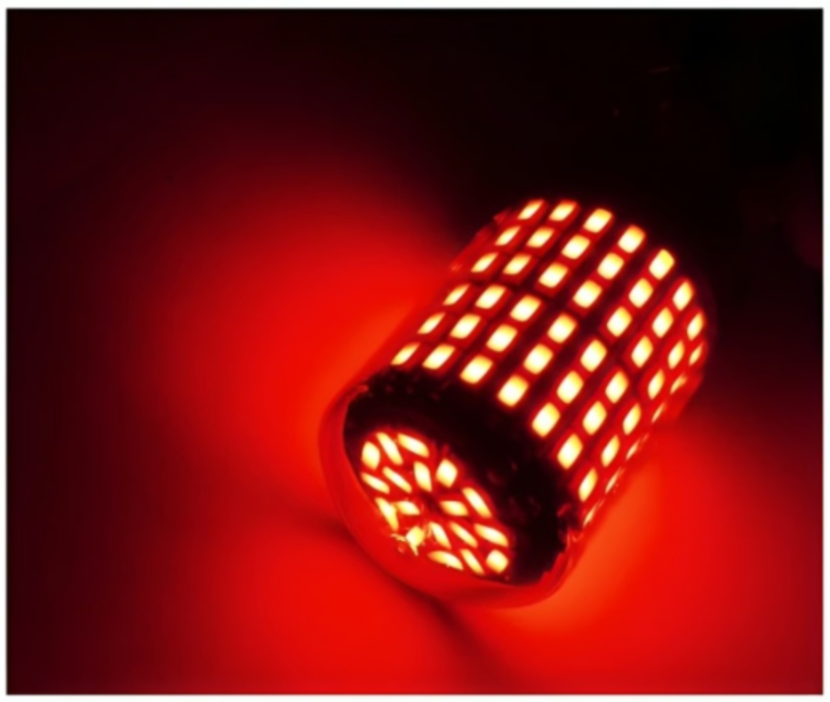 AMPOLLETA 144 LED 2 CONTACTOS LUZ ROJA PARA FRENO DE AUTO - 3