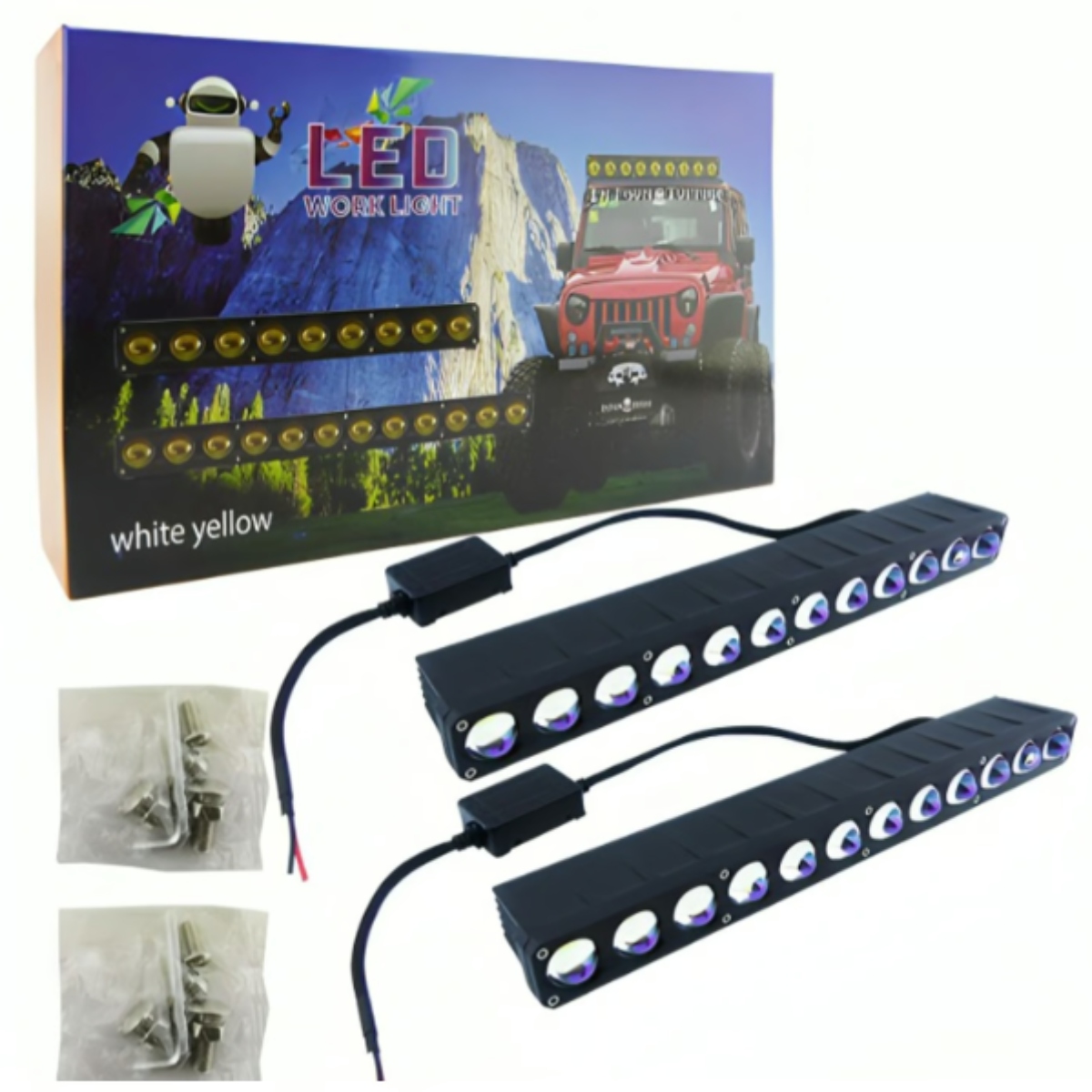 NEBLINERO LED 12 LED BARRA PROFESIONAL DÚO COLOR BLANCO-AMBAR - 1