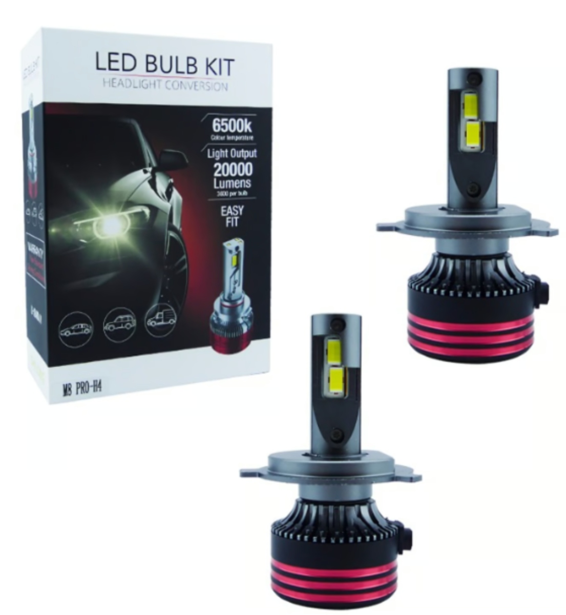 KIT AMPOLLETA LED H-4 M8 PRO 240W 20.000 LUMENS - 1
