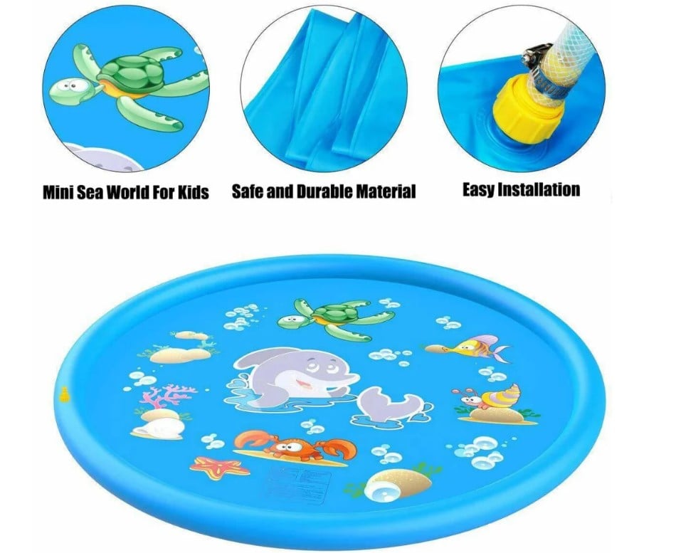 PISCINA ALFOMBRA LANZA AGUA INFANTIL 100 CM - 4