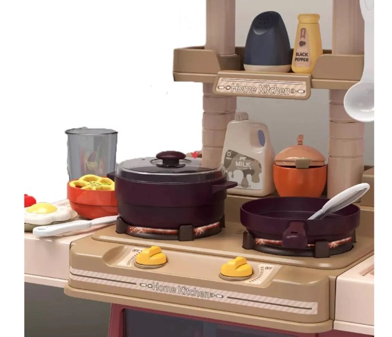 COCINA DE JUGUETE 42 ACCESORIOS ESTILO MODERNO ROSADA. - 4