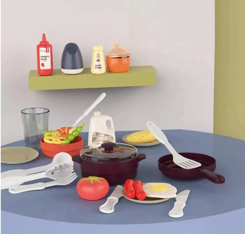 COCINA DE JUGUETE 42 ACCESORIOS ESTILO MODERNO ROSADA. - 5