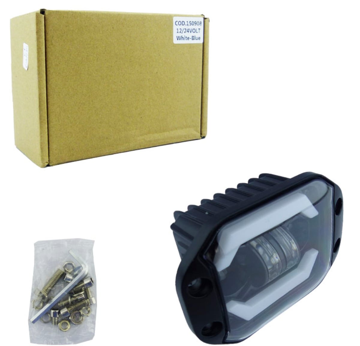 FOCO DELANTERO RECTANGULAR H-4 1224 V BCO-AZULBCO-AMBARBCO-BCO - 3