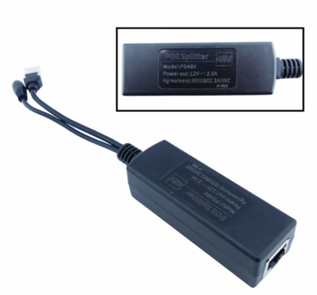 ADAPTADOR POE SPLITER COD151601 48V A 12V MOD PD48V 20A - 2