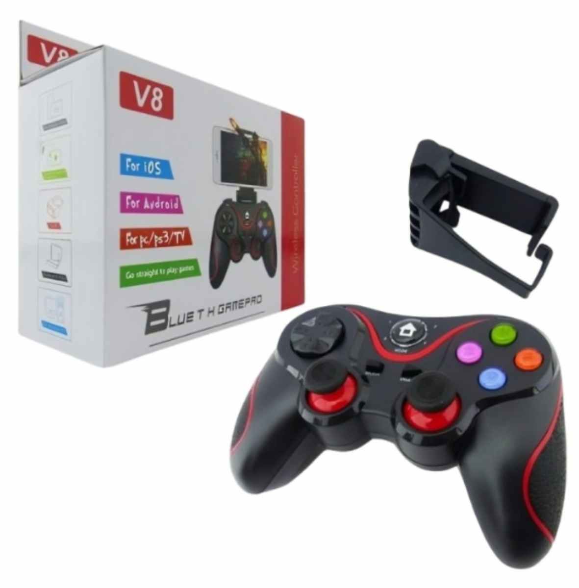 OEM JOYSTICK PARA SMARTPHONE MODV8 IOSANDROID RECARGABLE BT