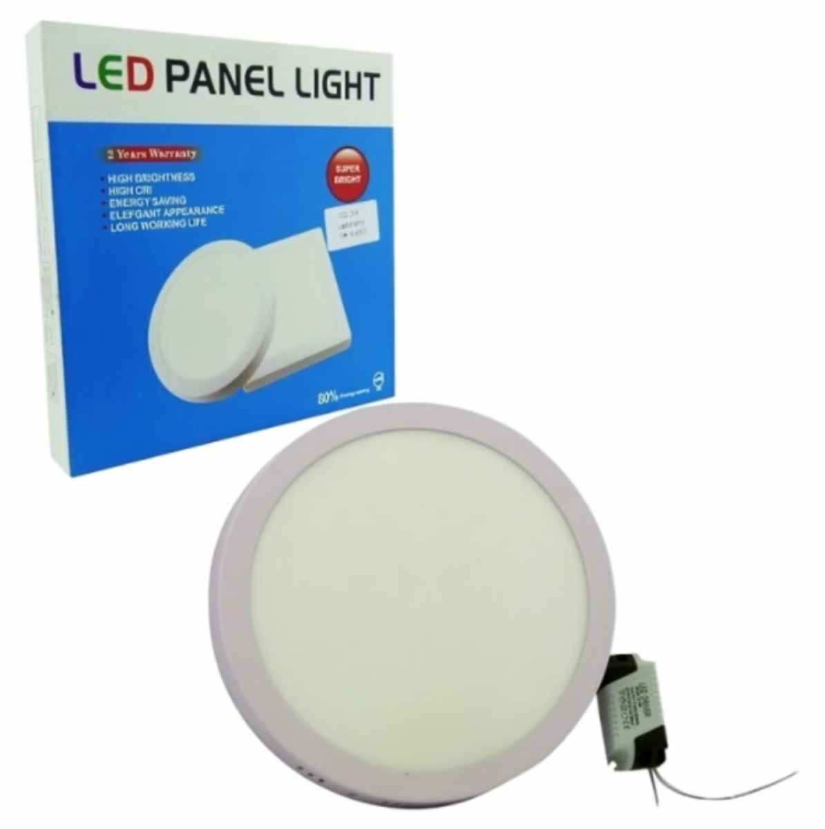 FOCO LED PANEL 18 WATT SOBREPUESTO REDONDO LUZ FRIA - 1