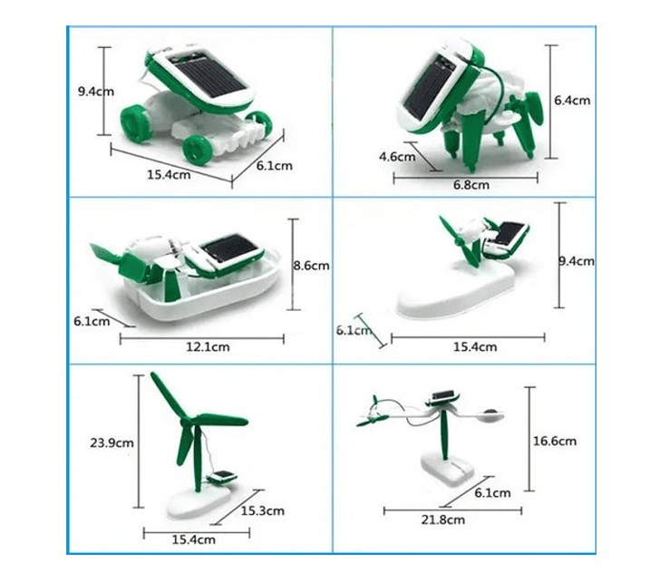 JUGUETE ROBOT KIT SOLAR 6 EN 1 - 3
