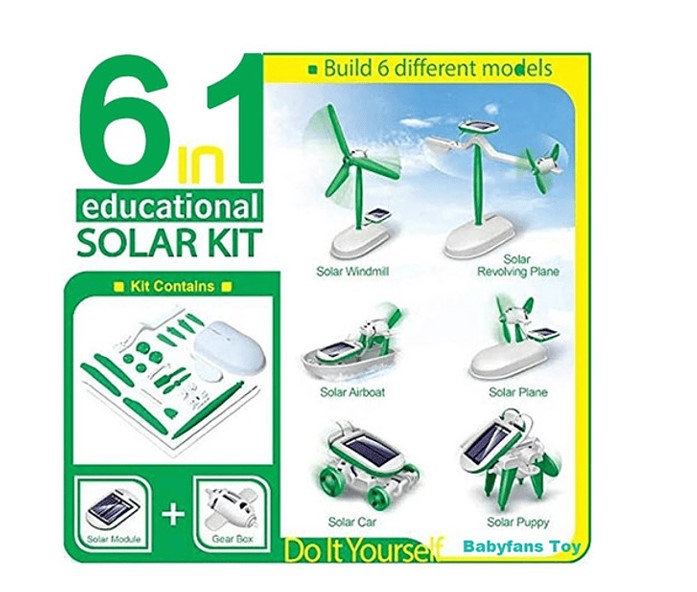 JUGUETE ROBOT KIT SOLAR 6 EN 1 - 4