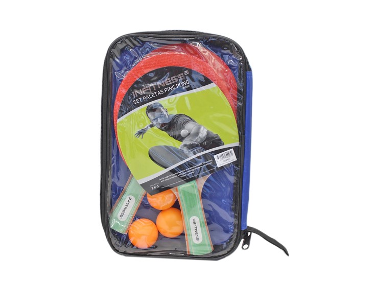 SET DE PALETA DE PING PONG INCLUYE 3 PELOTAS - 3