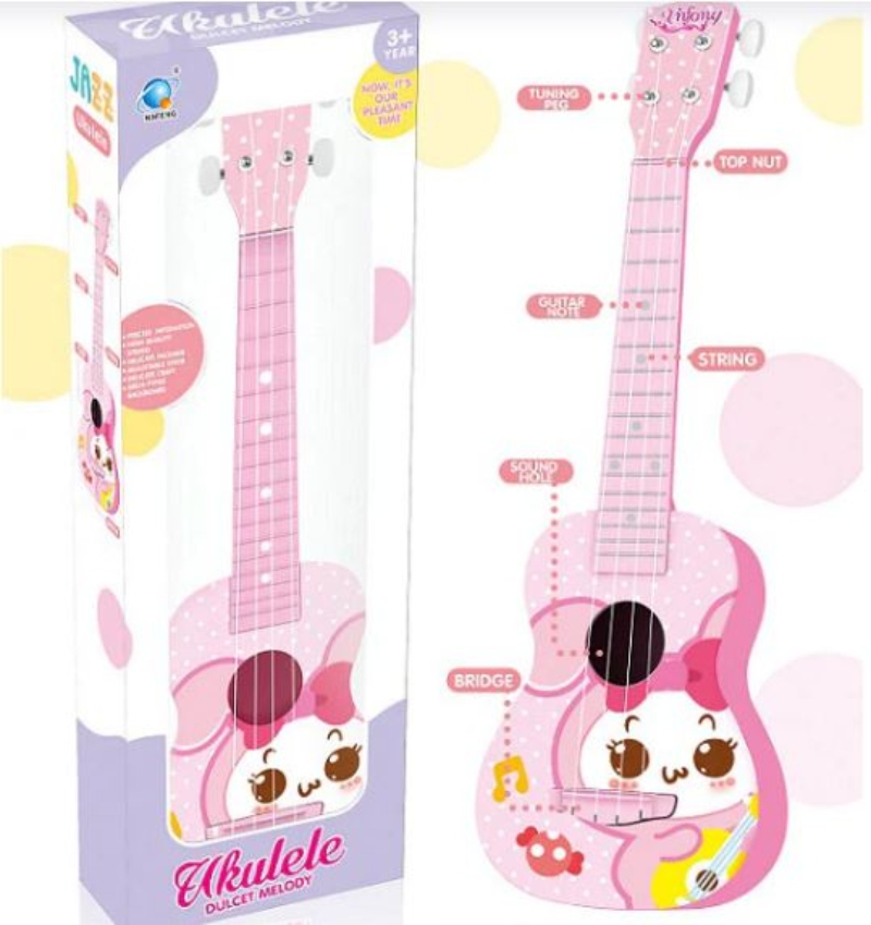 GUITARRA UKELELE PARA NIÑOS - ROSADO - 1