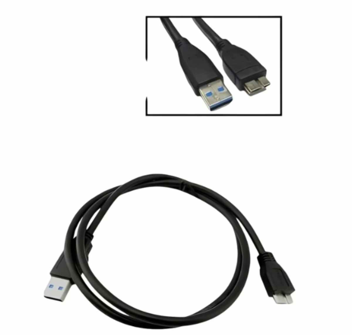 OEM CABLE USB 3.0 PARA DISCO DURO 1 METRO NEGRO