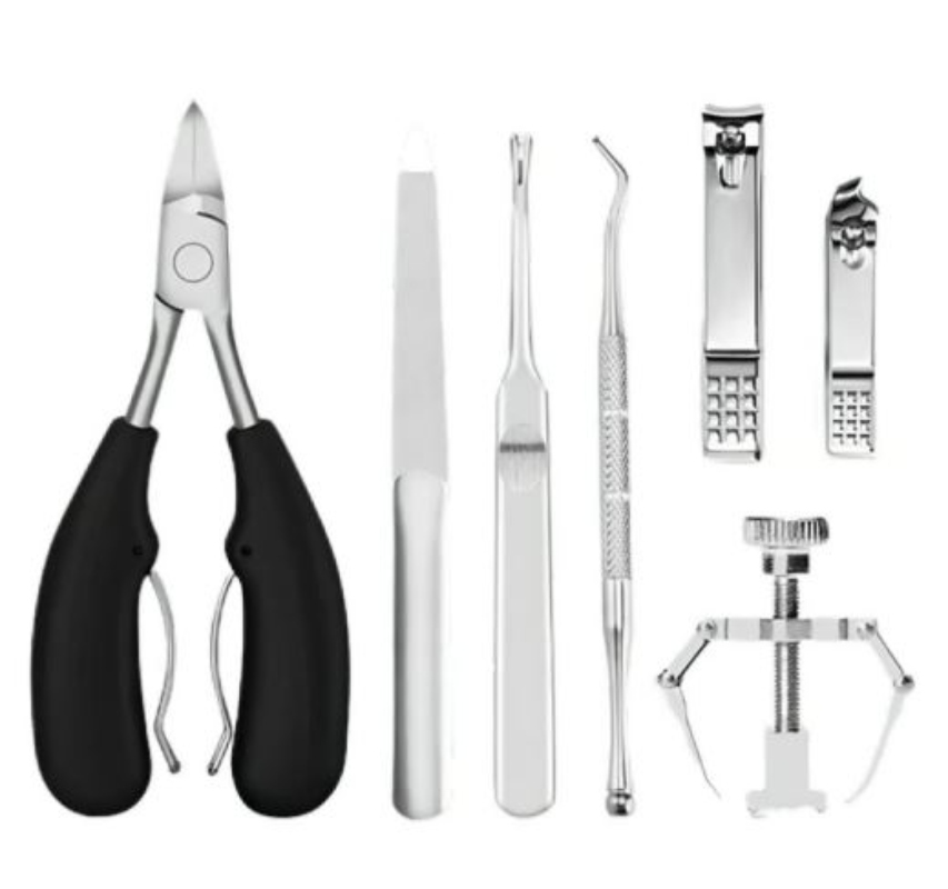KIT HERRAMIENTAS UÑAS OEM ENCARNADAS KIT PEDICURA CORTA UÑAS 7PZ - 1