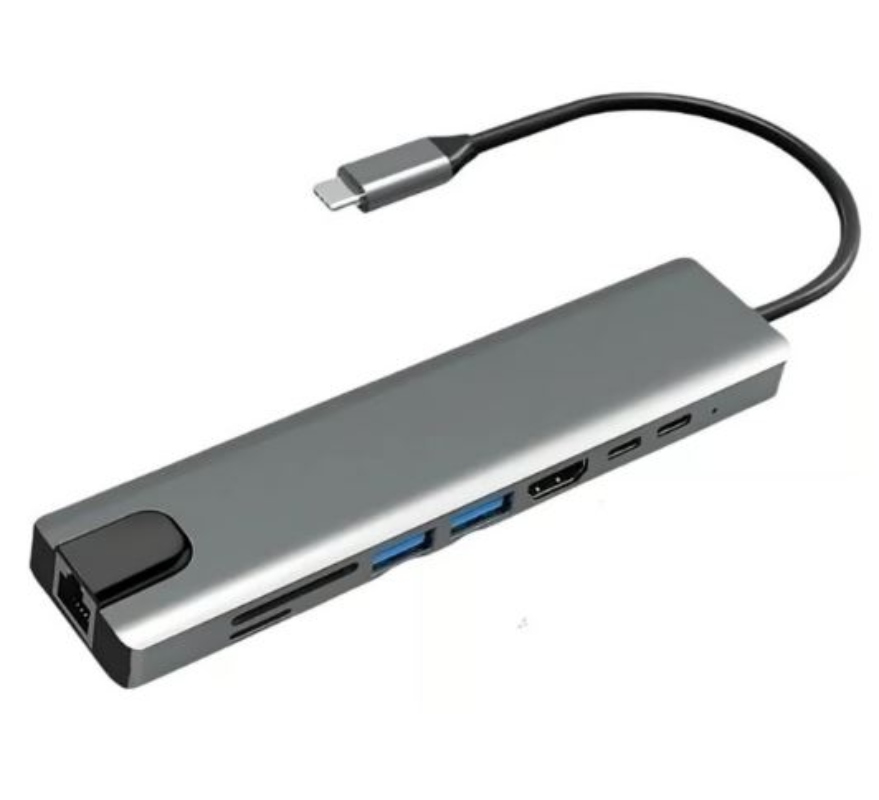 ADAPTADOR MULTIPUERTO HUB TIPO C 8 EN 1 - 1