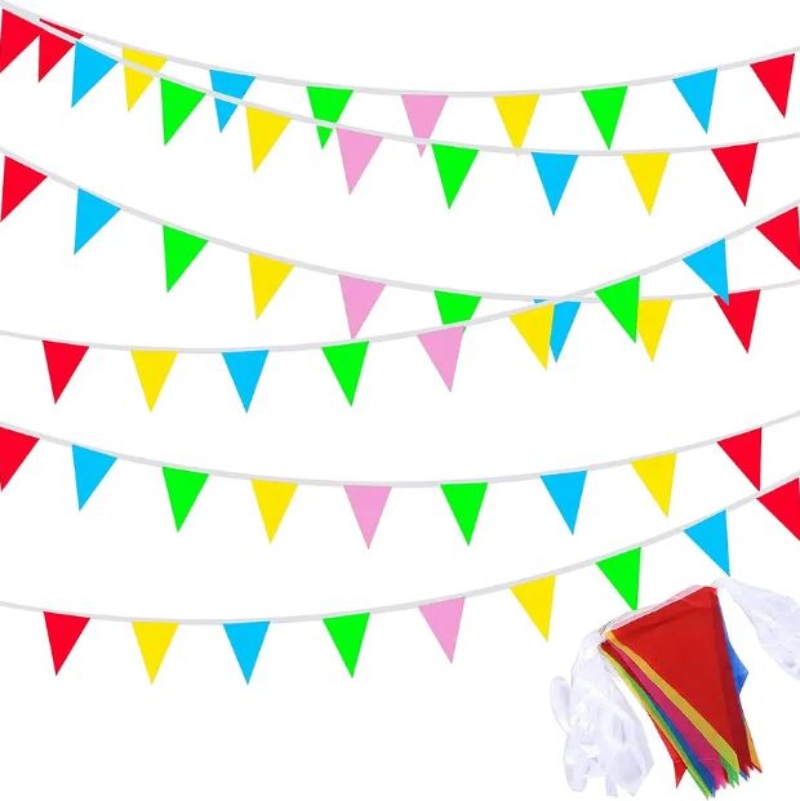 PACK X150 BANDERÍN OEM GUIRNALDA DECORATIVA COLORES - 1