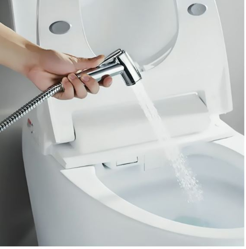 DUCHA BIDET ARABE SOPORTE + MANGUERA FLEXIBLE WC BAÑO - 4