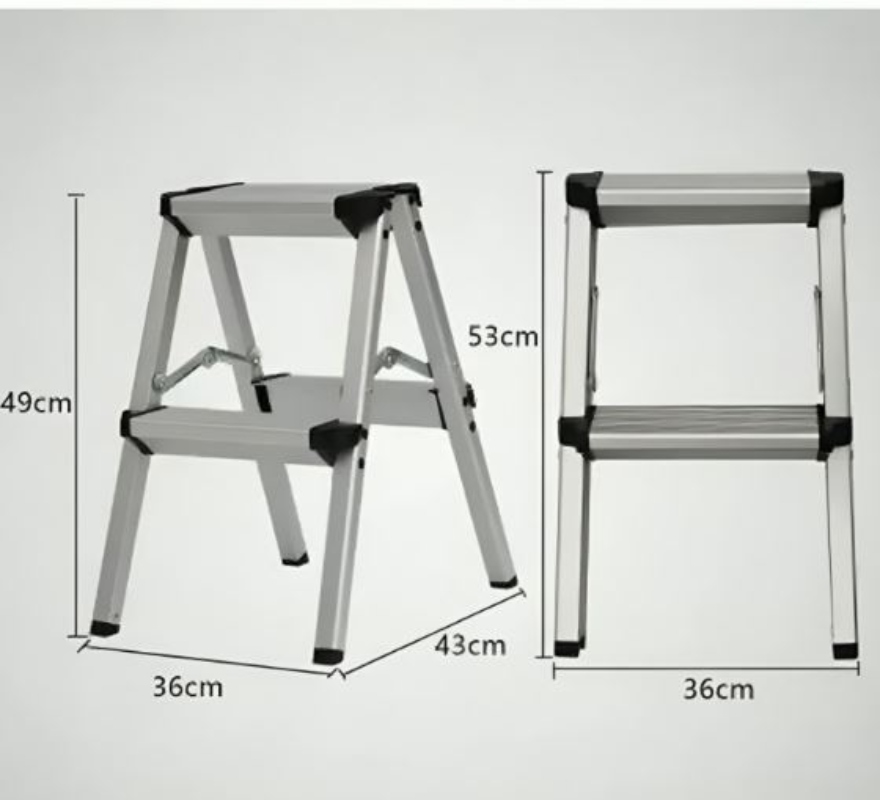 ESCALERA OEM TABURETE PLEGABLE 2 PELDAÑOS ALUMINIO - 3