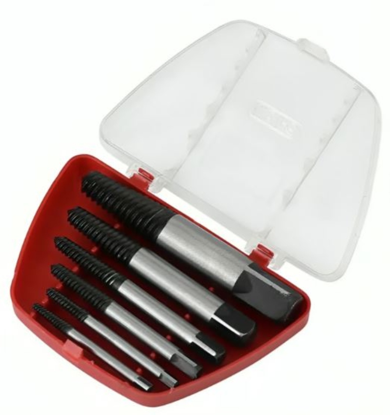 JUEGO SET BROCAS EXTRACTOR DE TORNILLOS COLAS CHANCHO 6PCS - 1