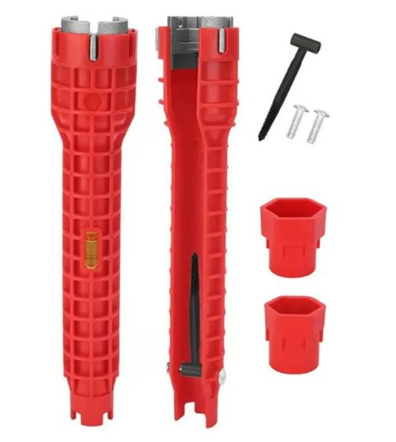 LLAVE OEM AJUSTABLE GASFITERIA MULTI USO FLEXIBLE DESAGUE COCINA - 2