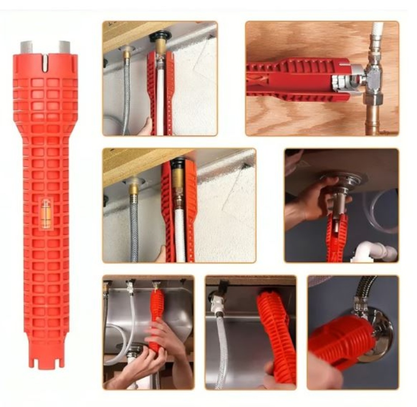 LLAVE OEM AJUSTABLE GASFITERIA MULTI USO FLEXIBLE DESAGUE COCINA - 3