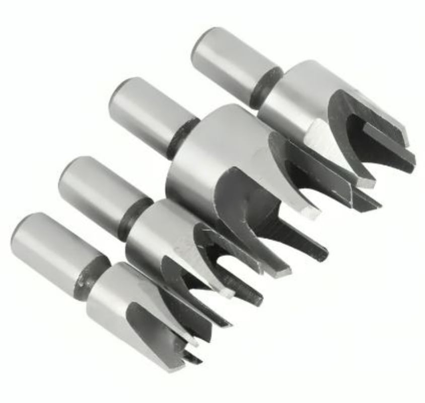 SET 4 BROCAS CORTADORAS DE TAPÓN O TARUGO PARA MADERA - 1