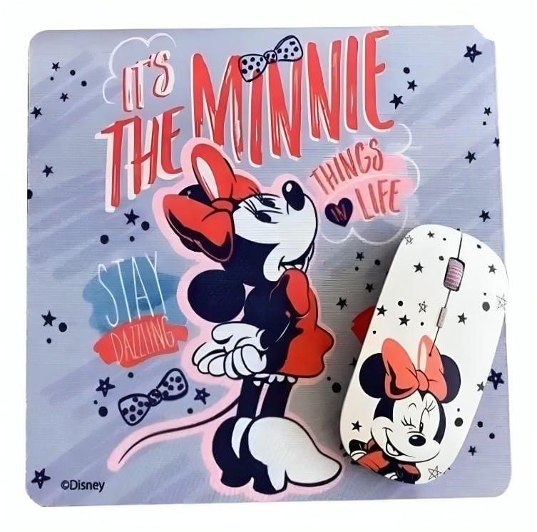 MOUSE INALÁMBRICO DISNEY KIT 76410N-NOC Y PAD MINNIE 1 - 1