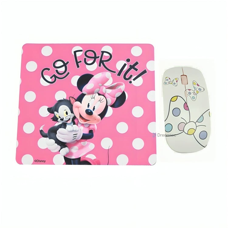 MOUSE INALÁMBRICO DISNEY KIT 76410-NOC Y PAD MINNIE 1 - 4