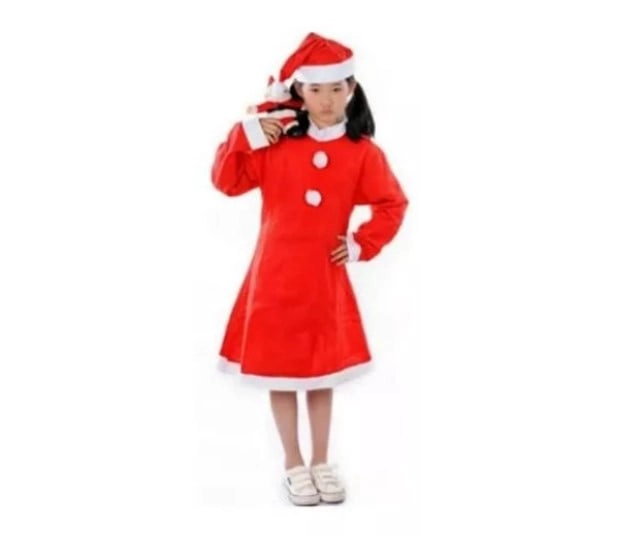 DISFRAZ TRAJE MAMA NOEL SANTA CLAUS TALLAS NIÑAS 10-13AÑOS - 1