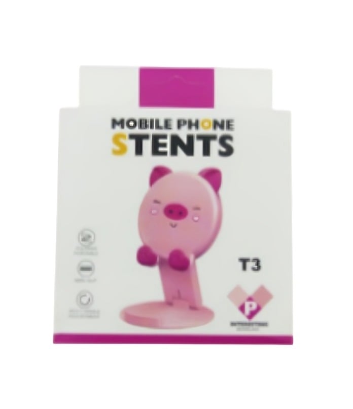 PORTA SMARTPHONE FIGURAS ANIMALES CERDO PARA SOBREMESA PARA NIÑOS - 2