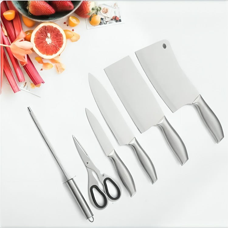 SET DE CUCHILLOS 7 PIEZAS ACERO INOXIDABLE + SOPORTE - 2