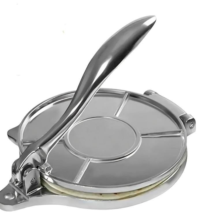 PRENSA PARA TORTILLAS 8 PULGADAS COCINA ACERO INOXIDABLE - 4