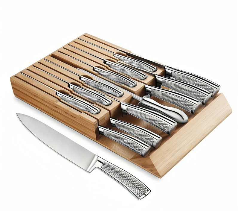 SET CUCHILLOS DE COCINA ACERO INOXIDABLE 14PCS - 1