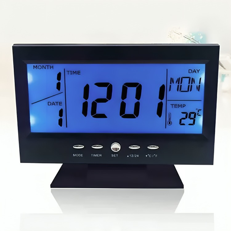 RELOJ DESPERTADOR DIGITAL PANTALLA LCD LED DS-8082 - 4