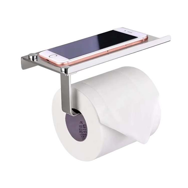 PORTA ROLLO PAPEL HIGIÉNICO CONFORT SOPORTE CELULAR - 3