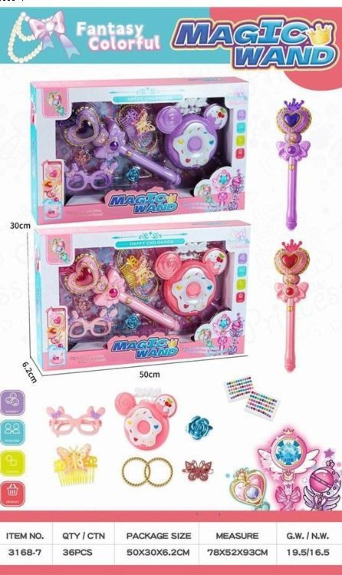 SET JUEGO Y ACCESORIOS MAGIC WAND ROSA - 2