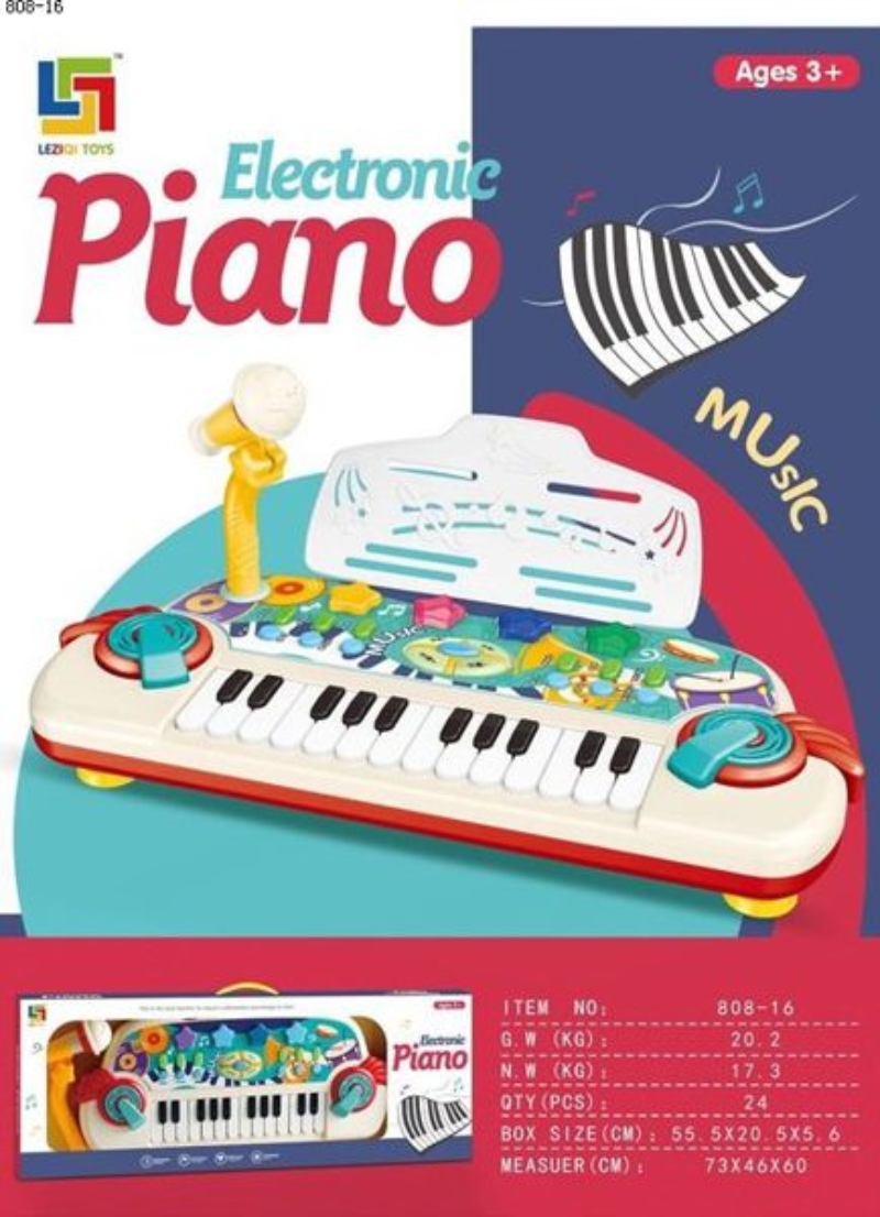 MINI PIANO MUSICAL JUGUETE CON MICROFONO - 1