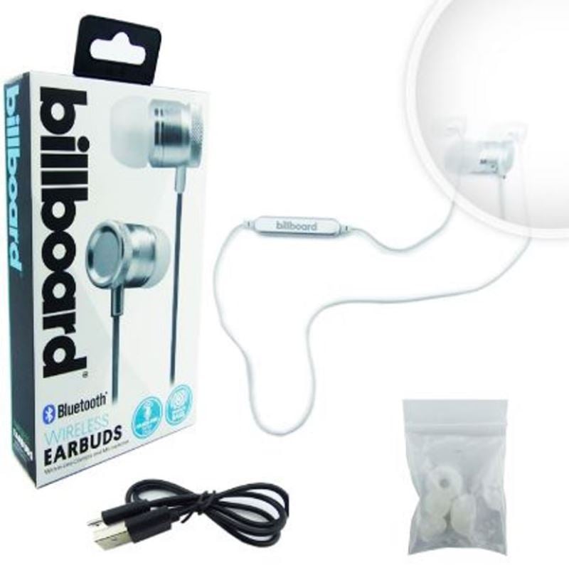 AUDIFONO SPORT BLUETOOTH BILLBOARD IN EAR MODELO BB487 SILVER. - 1